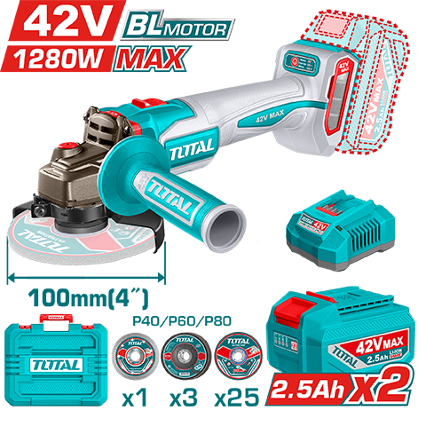 Máy mài góc không chổi than dùng pin 42V TAGLI4128102