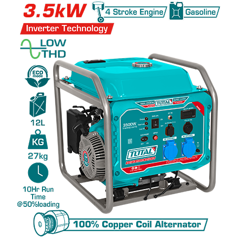 Tổ máy phát điện dùng xăng biến tần 3.5kW TP340006